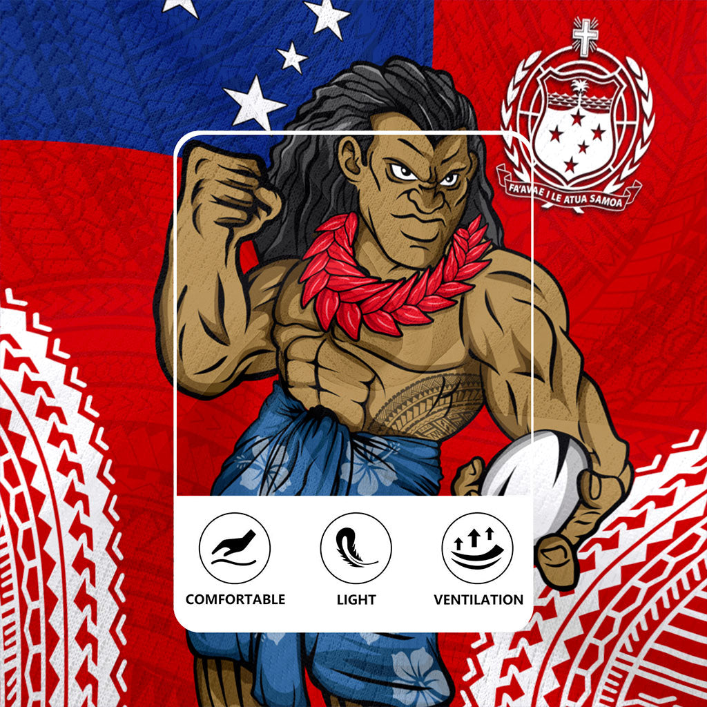 Samoa Rugby Jersey Rugby Flag Tribal Tatau Pattern