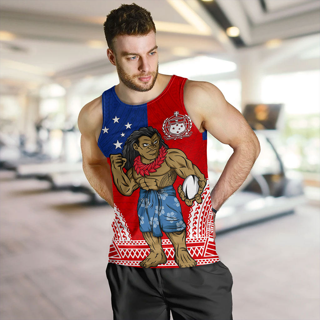 Samoa Tank Top Rugby Flag Tribal Tatau Pattern