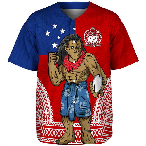 Samoa Baseball Shirt Rugby Flag Tribal Tatau Pattern