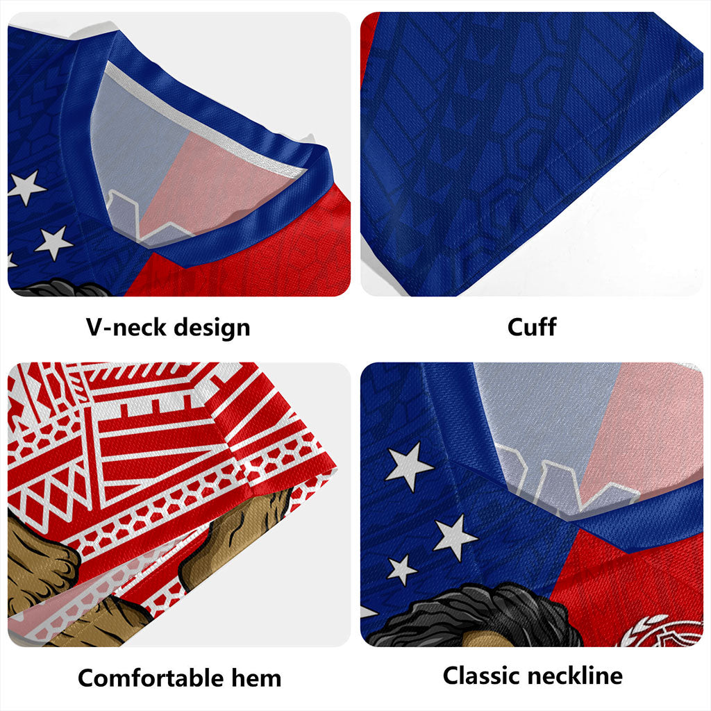 Samoa Rugby Jersey Rugby Flag Tribal Tatau Pattern