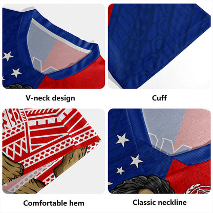 Samoa Rugby Jersey Rugby Flag Tribal Tatau Pattern