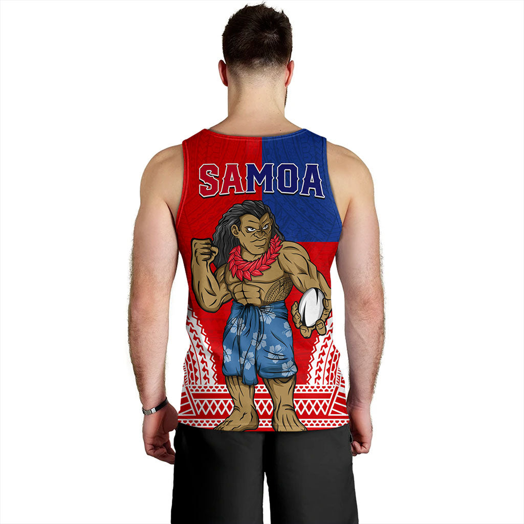 Samoa Tank Top Rugby Flag Tribal Tatau Pattern