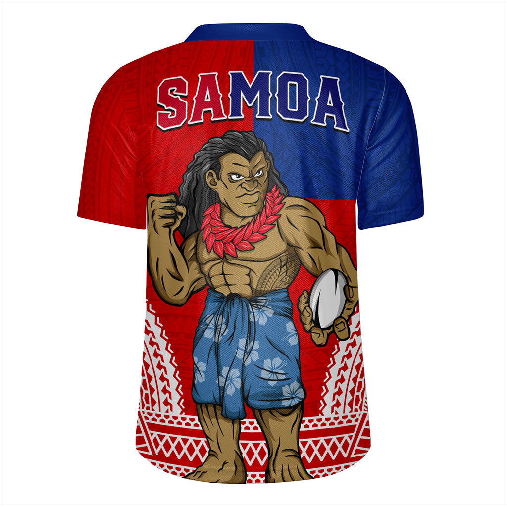 Samoa Rugby Jersey Rugby Flag Tribal Tatau Pattern
