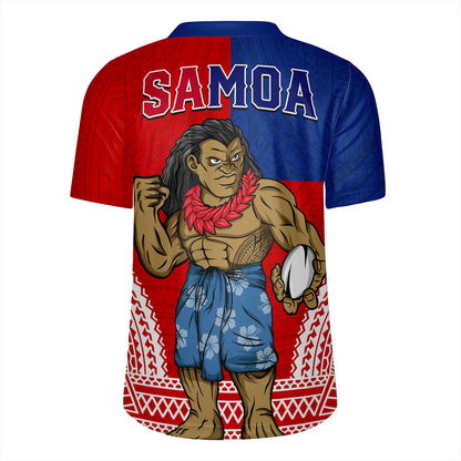 Samoa Rugby Jersey Rugby Flag Tribal Tatau Pattern