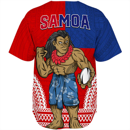 Samoa Baseball Shirt Rugby Flag Tribal Tatau Pattern