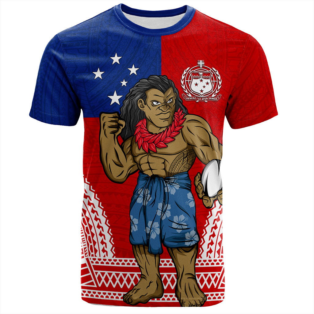 Samoa T-Shirt Rugby Flag Tribal Tatau Pattern