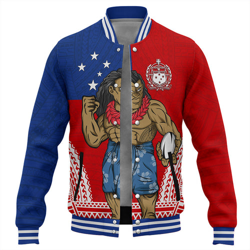 Samoa Baseball Jacket Rugby Flag Tribal Tatau Pattern