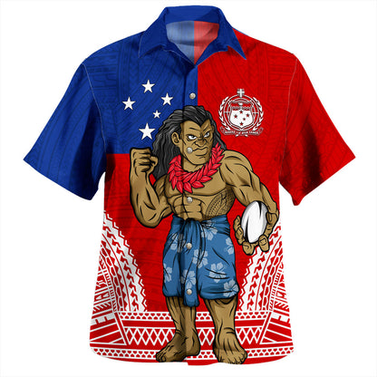 Samoa Hawaiian Shirt Rugby Flag Tribal Tatau Pattern