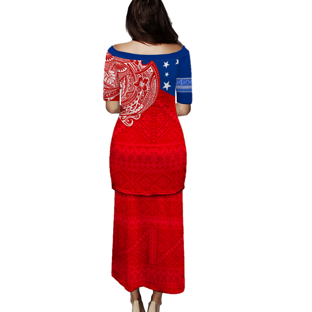 Samoa Puletasi Polynesian Flag With Coat Of Arms
