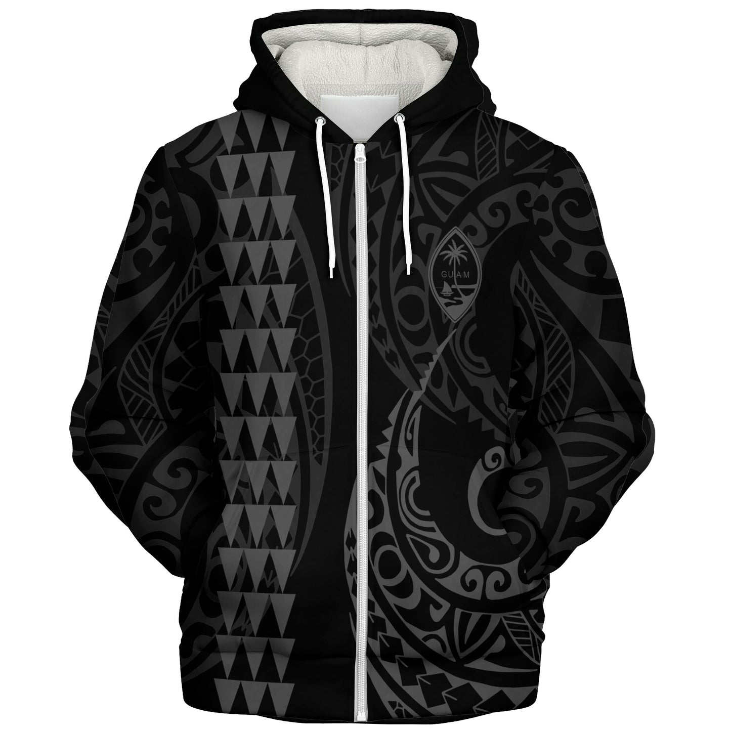 Guam Sherpa Hoodie Kakau Style