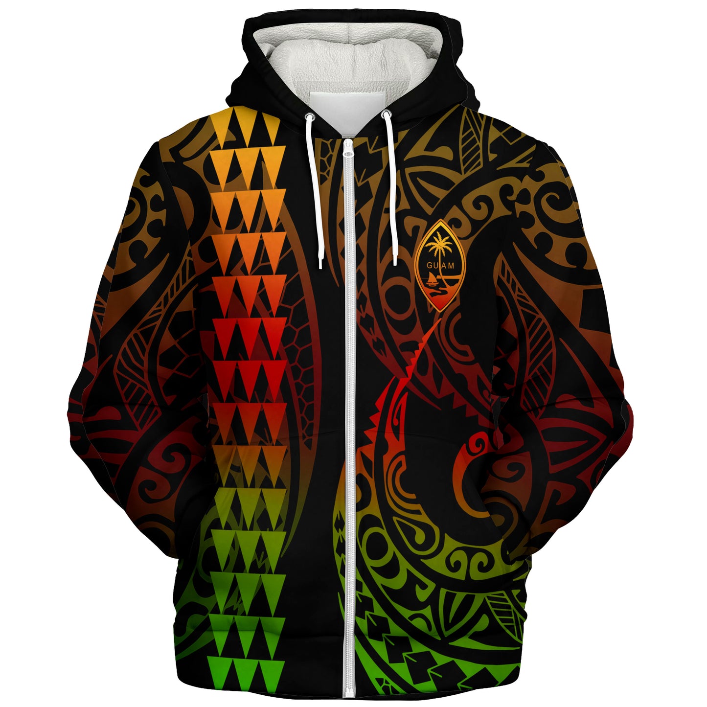 Guam Sherpa Hoodie Kakau Style