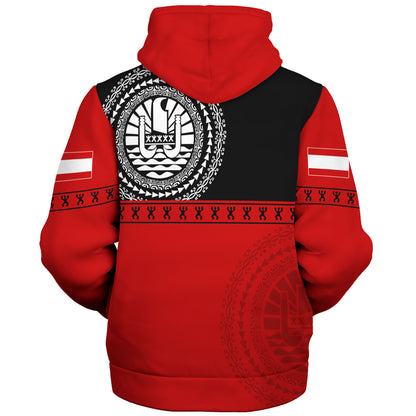 Tahiti Sherpa Hoodie Tribal Tattoo Design