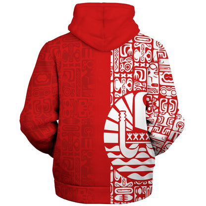 Tahiti Sherpa Hoodie Pattern Tribal