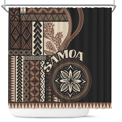 Samoa Shower Curtain Samoan Siapo Motif Classic Style