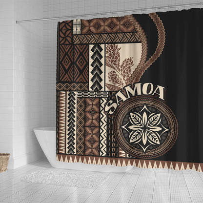 Samoa Shower Curtain Samoan Siapo Motif Classic Style