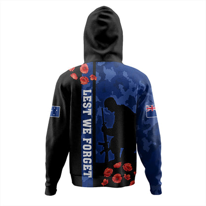 New Zealand Hoodie Anzac Day Lest We Forget Military Camouflage Simple Style