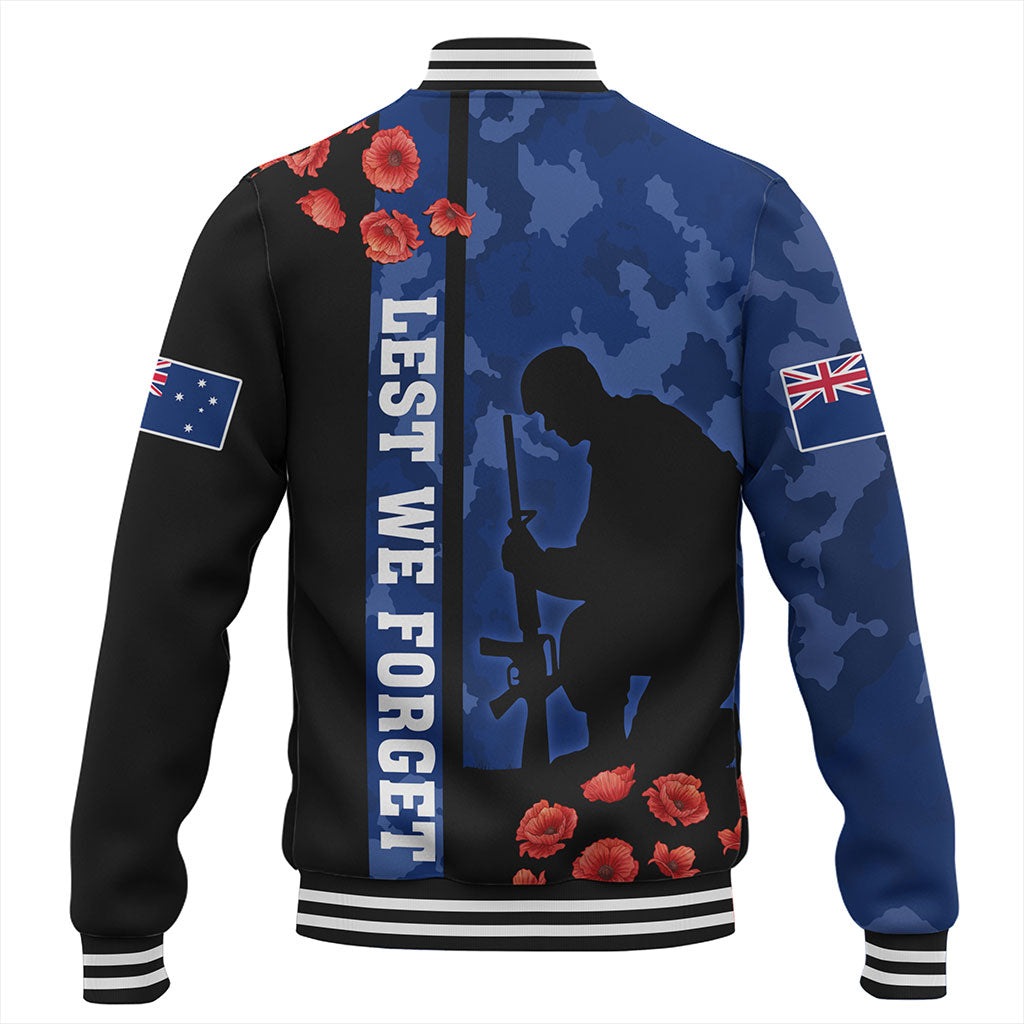 New Zealand Baseball Jacket Anzac Day Lest We Forget Military Camouflage Simple Style