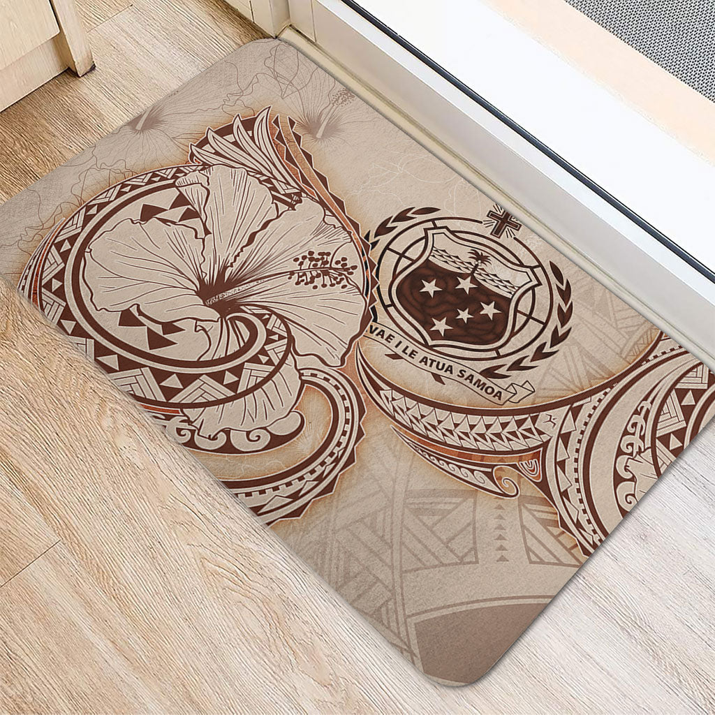 Samoa Door Mat Hibiscus Flower Vintage Style