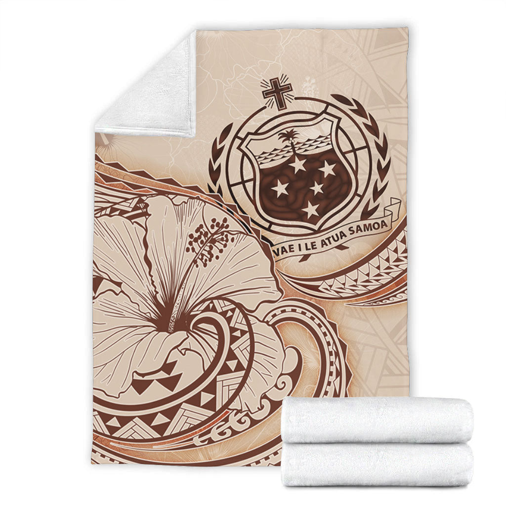 Samoa Premium Blanket Hibiscus Flower Vintage Style