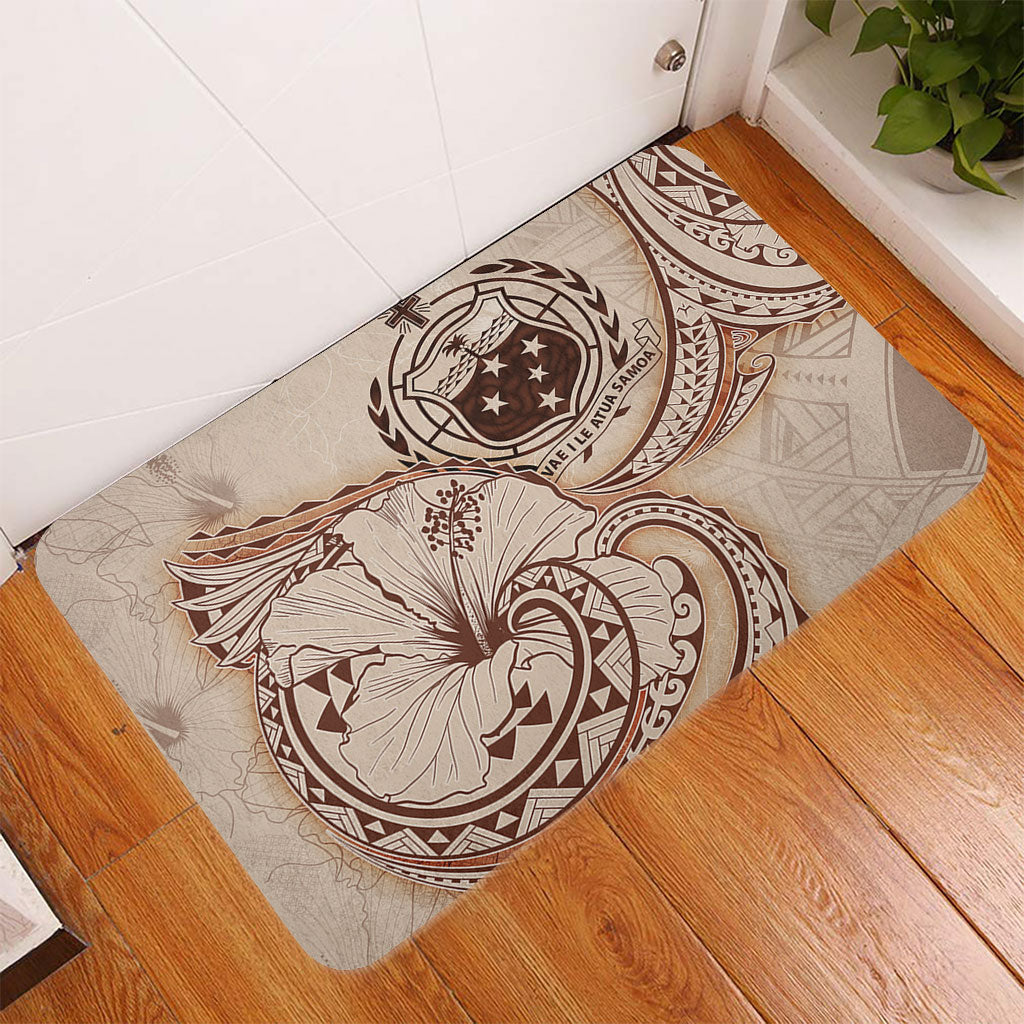 Samoa Door Mat Hibiscus Flower Vintage Style