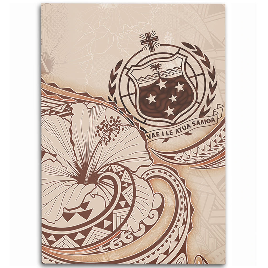 Samoa Area Rug Hibiscus Flower Vintage Style