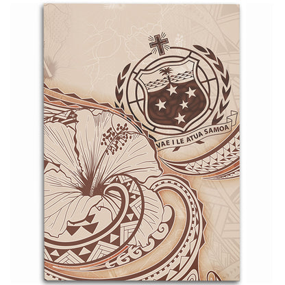 Samoa Area Rug Hibiscus Flower Vintage Style