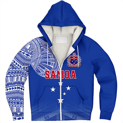 Samoa Sherpa Hoodie Coat Of Arms Tattoo Roman Reigns