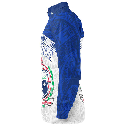 Samoa Long Sleeve Shirt Coat Of Arms Tribal
