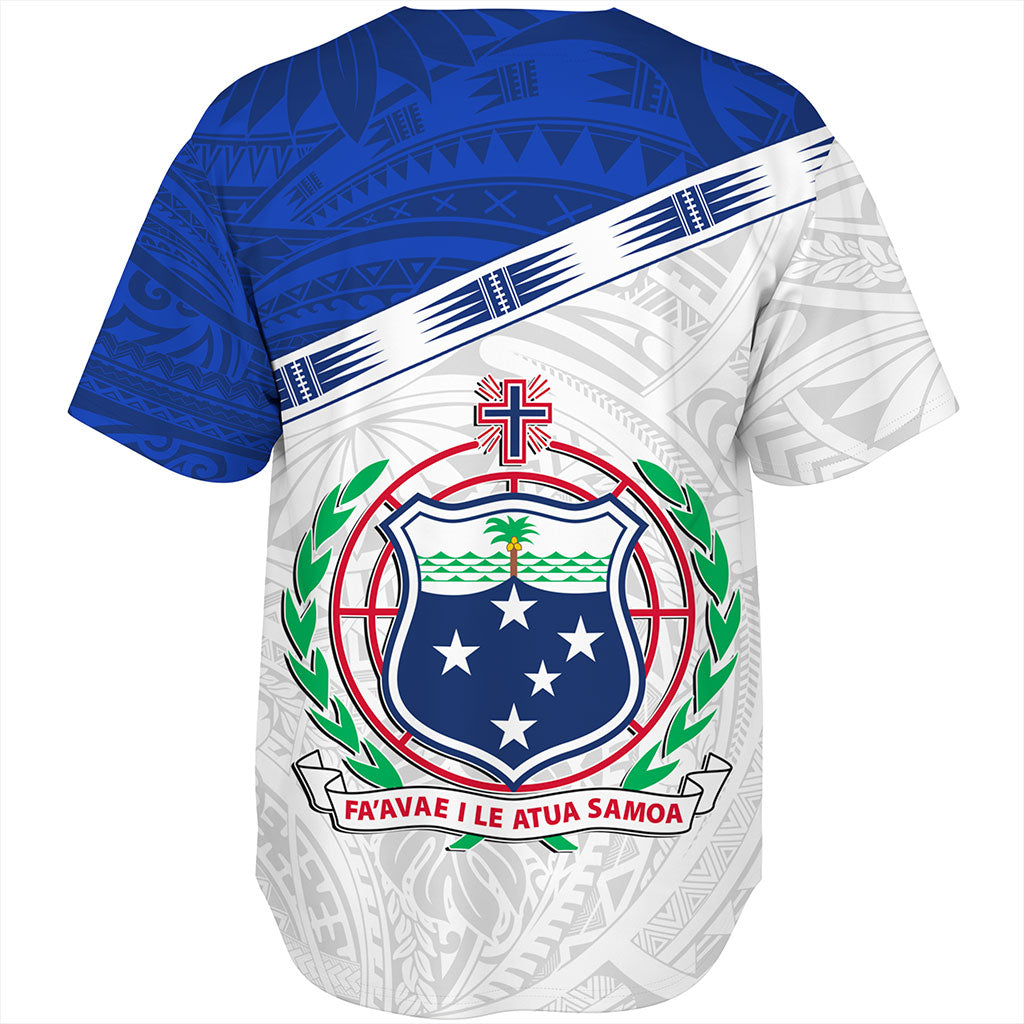 Samoa Baseball Shirt Coat Of Arms Tribal