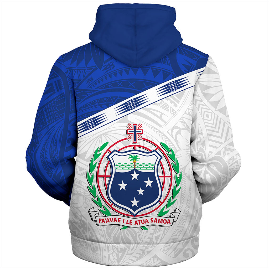 Samoa Sherpa Hoodie Coat Of Arms Tribal