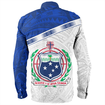 Samoa Long Sleeve Shirt Coat Of Arms Tribal