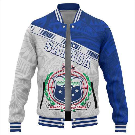 Samoa Baseball Jacket Coat Of Arms Tribal