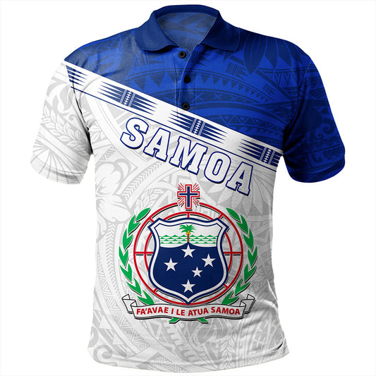 Samoa Polo Shirt Coat Of Arms Tribal