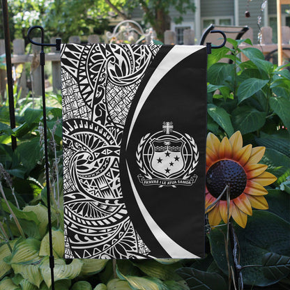 Samoa Garden Flag Lauhala Circle White