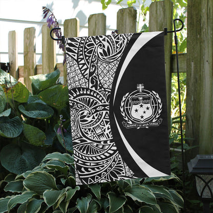Samoa Garden Flag Lauhala Circle White