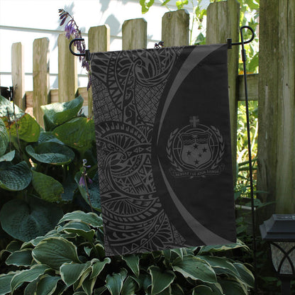 Samoa Garden Flag Lauhala Circle Grey