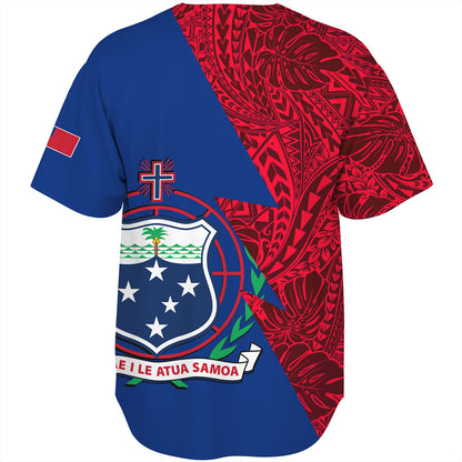 Samoa Custom Personalised Baseball Shirt Flash Style