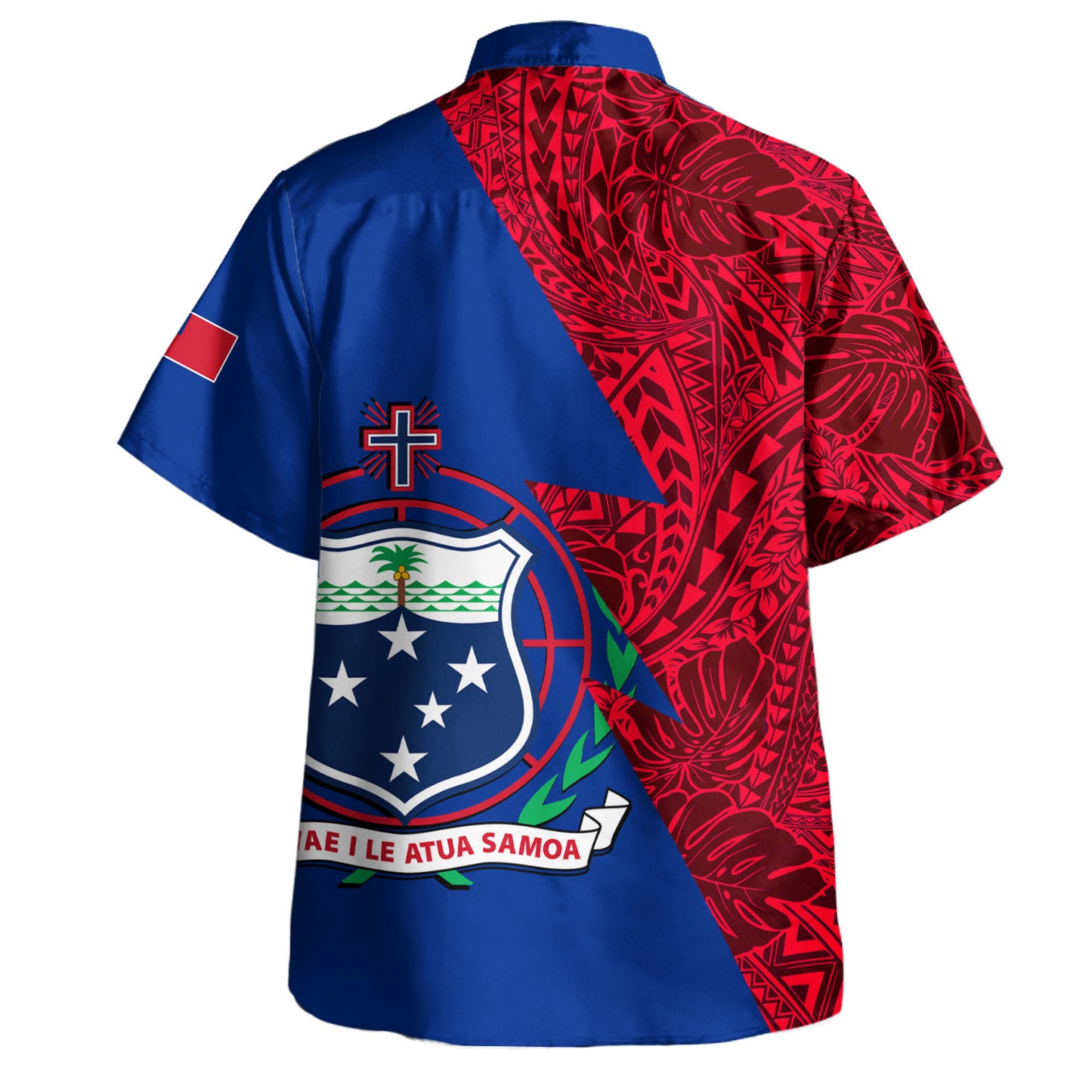 Samoa Custom Personalised Hawaiian Shirt Flash Style