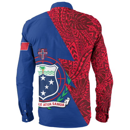 Samoa Custom Personalised Long Sleeve Shirt Flash Style