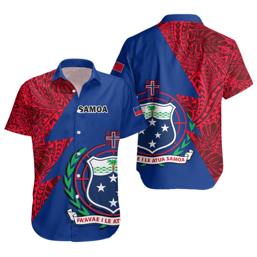 Samoa Custom Personalised Short Sleeve Shirt Flash Style