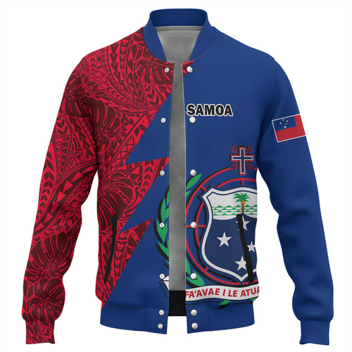 Samoa Custom Personalised Baseball Jacket Flash Style