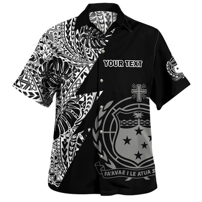 Samoa Custom Personalised Hawaiian Shirt Flash Style