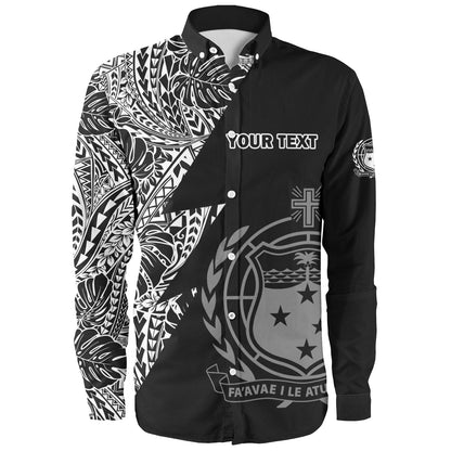 Samoa Custom Personalised Long Sleeve Shirt Flash Style