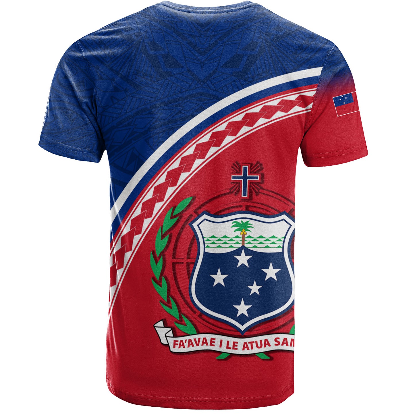 Samoa Custom Personalised T-Shirt Polynesian Tribal Patterns Curve Style