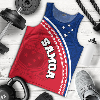 Samoa Custom Personalised Tank Top Polynesian Tribal Patterns Curve Style