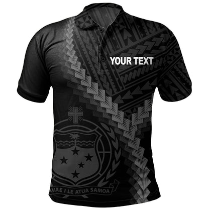 Samoa Polo Shirt Samoa Coat Of Arms With Polynesian Tattoo Style
