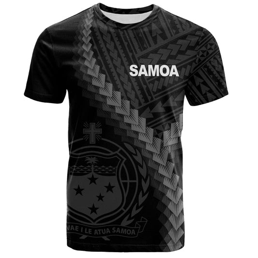 Samoa T-Shirt Samoa Coat Of Arms With Polynesian Tattoo Style