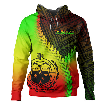 Samoa Hoodie Samoa Coat Of Arms With Polynesian Tattoo Style