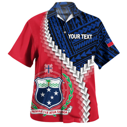 Samoa Hawaiian Shirt Samoa Coat Of Arms With Polynesian Tattoo Flag Style