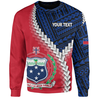 Samoa Sweatshirt Samoa Coat Of Arms With Polynesian Tattoo Flag Style